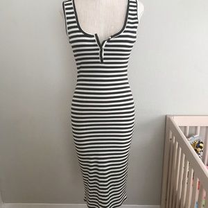 Heart & Hips Striped Bodycon Midi
